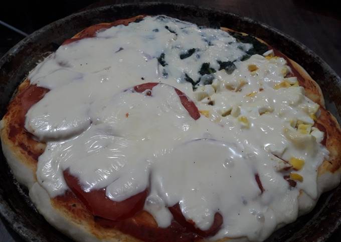 Pizza casera con levadura Receta de Anin- Cookpad