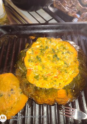 Una foto de Zapallo relleno de verdura