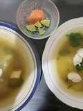 Seblak Papeda Tapioka + Otak-otak Ikan + Daun Kelor