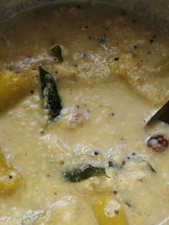 A picture of Mathan pachadi.