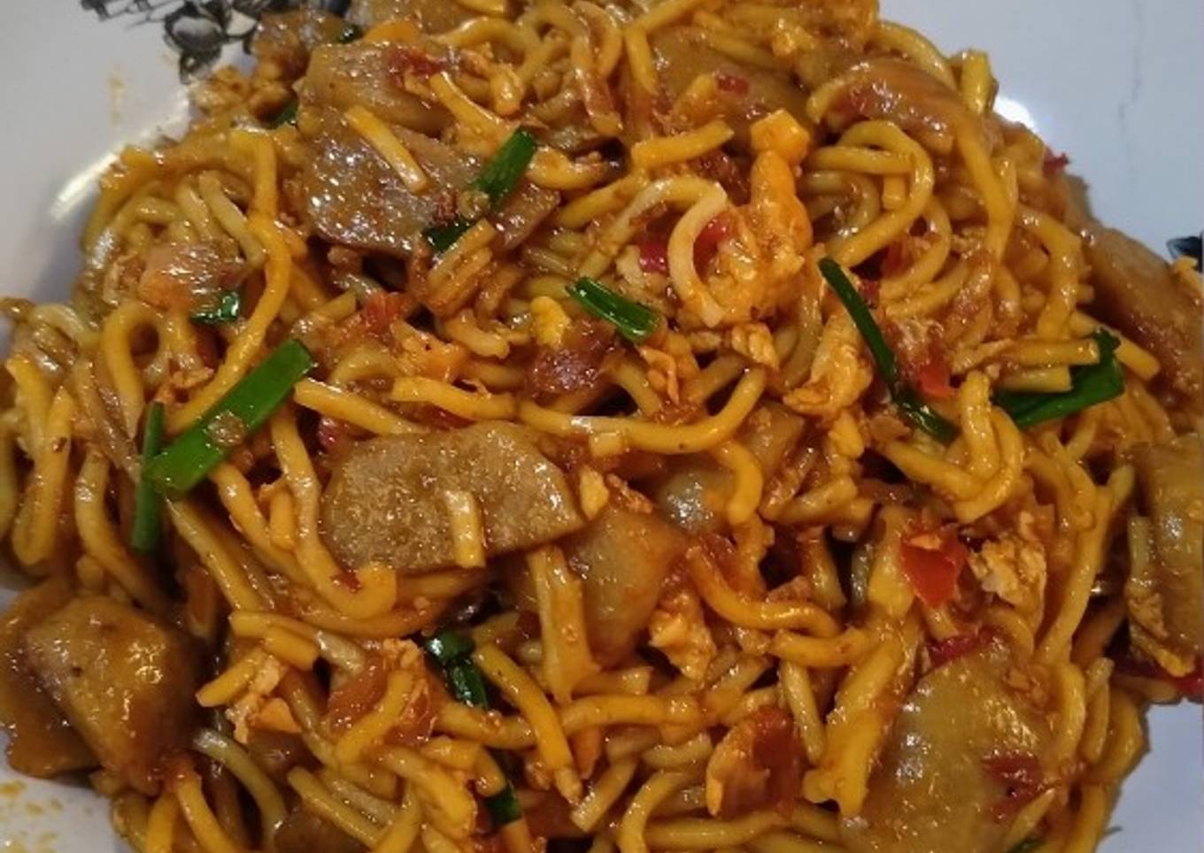 Mie kuning basah goreng