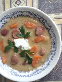527. Zöldbableves tejfölösen 😋 recept fotója