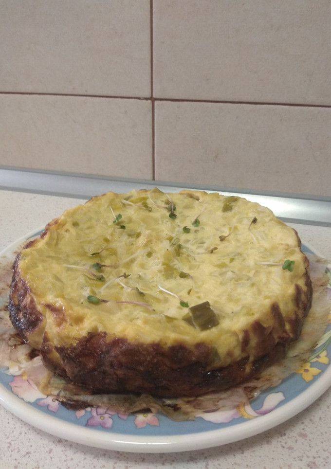 Una foto de Pastel de puerros