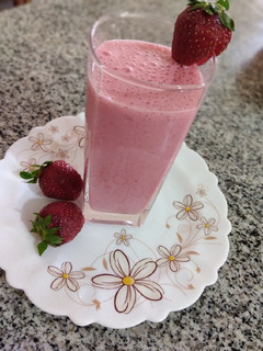 صورة لوصفة احلى عصير فراولة 😍😍🍓🍓