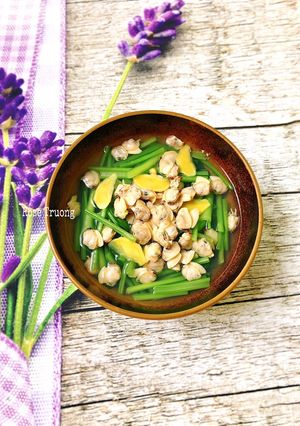 Hình của món Canh Cải Ngọt Nấu Nghêu.