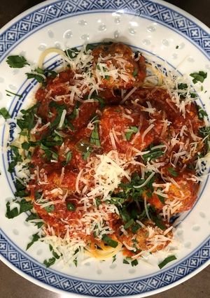 A picture of Easy Hearty Spaghetti with Italian Meatballs.
