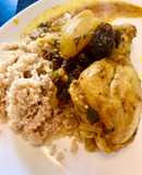 Tajine di pollo con patate e olive