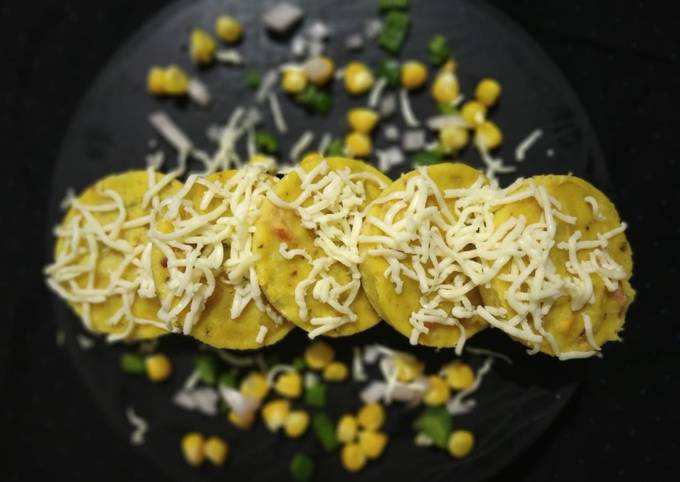 Mexican flavour cheese dhokla