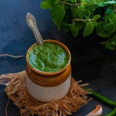 Green Chutney (Coriander and Mint Chutney) | Hari Chutney A picture of Green Chutney (Coriander and Mint Chutney) | Hari Chutney.