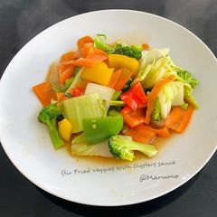 A picture of Stir Fried Veggies With Oysters sauce.