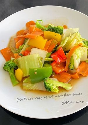 A picture of Stir Fried Veggies With Oysters sauce.