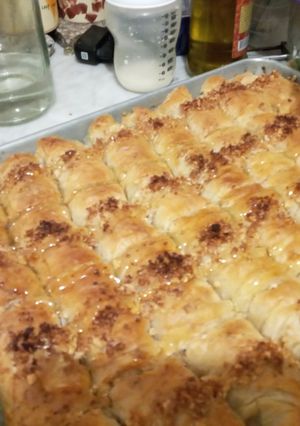 صورة لوصفة بقلاوة تركية بحشوة اقتصادية ولا اروع 🥰