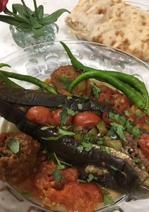 عکسی از دستور بادمجان شكم پاره رژيمي