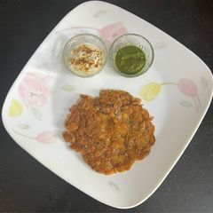A picture of Kuttu Flour Liquid Aloo Paratha / Chilla.