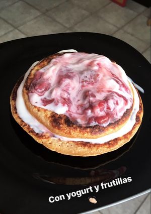 Una foto de Panqueques de avena con Yogur (fit)