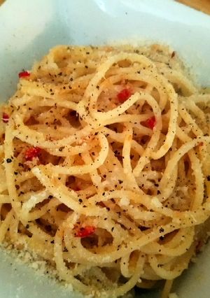 A picture of Spaghetti Aglio Olio.
