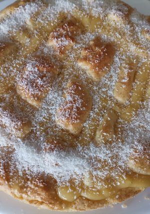 Una foto de Torta matera con crema pastelera