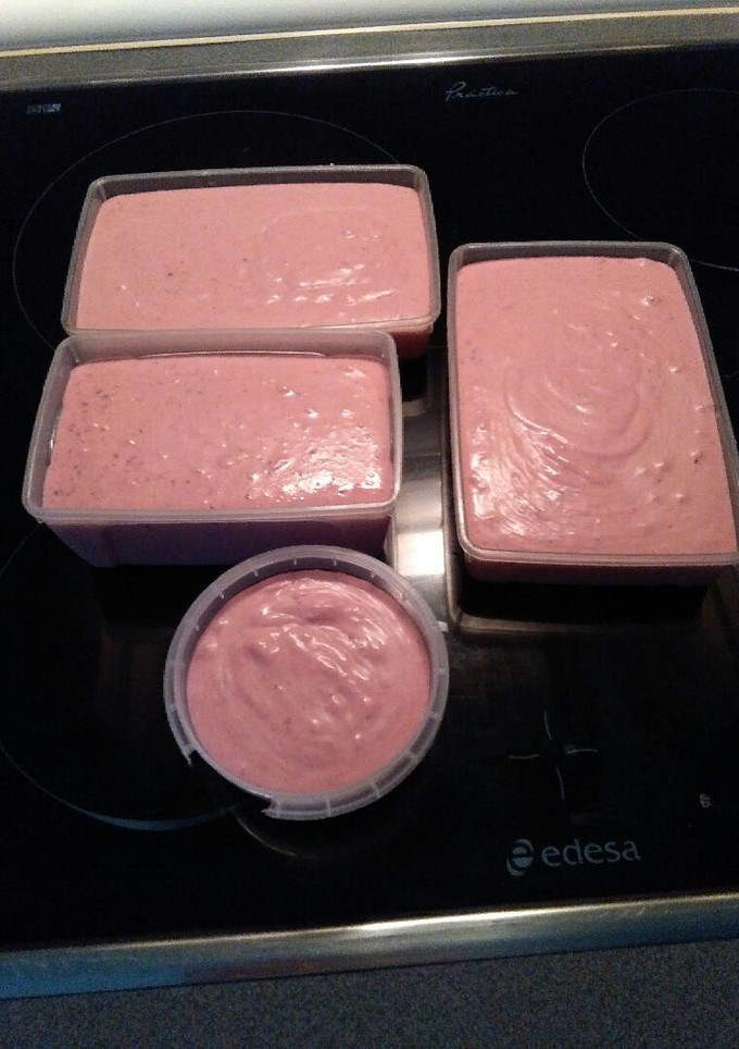 Una foto de Helado de fresa