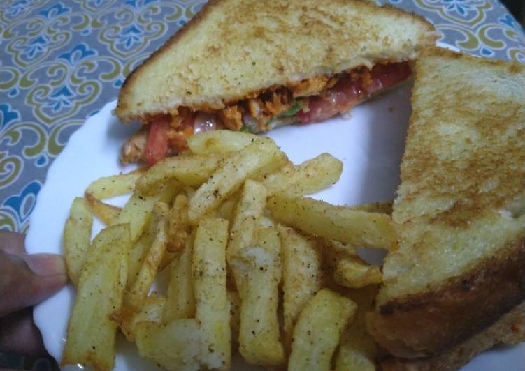 Recipe of Ultimate Chicken Tandoori Sandwich