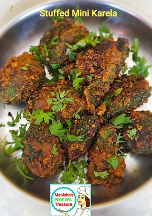 A picture of Stuffed Bittergourd - Karela.