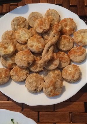 Sajtos zabpogácsa recept fotója