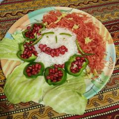Fruits and vegetables mixed salad A picture of Fruits and vegetables mixed salad.