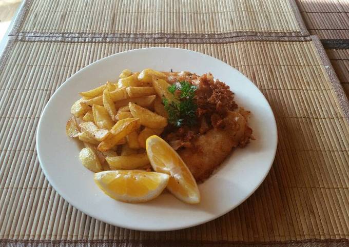 Beer battered fish & chips