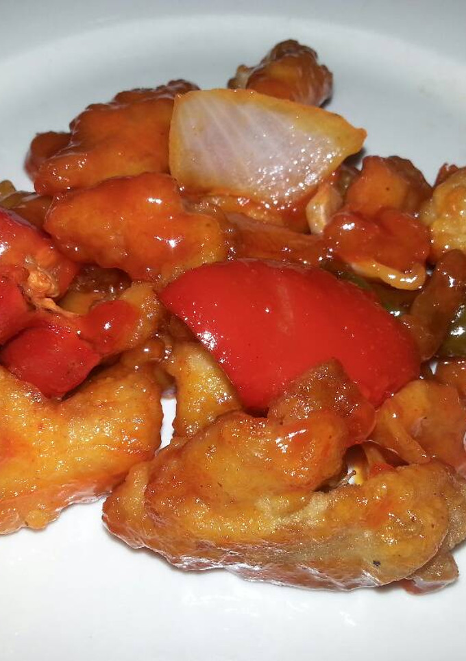 Una foto de Pollo agridulce