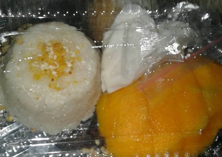 Langkah Mudah untuk Menyiapkan Mango sticky rice, Sempurna