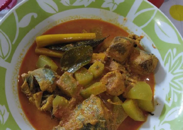 Resep Gulai Ikan Tongkol Labu Jipang👌😊 yang enak