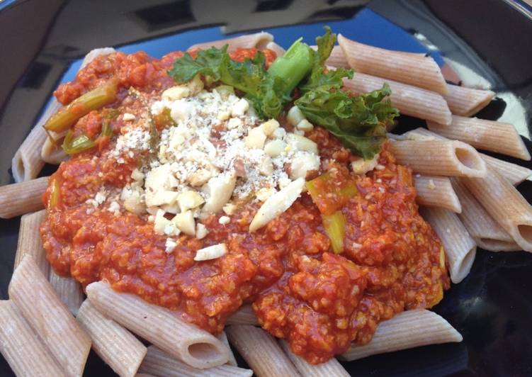 Boloñesa vegetal de espelta fácil fácil