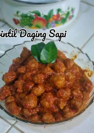 Foto resep Printil daging sapi (sambal goreng printil / bola bola daging)