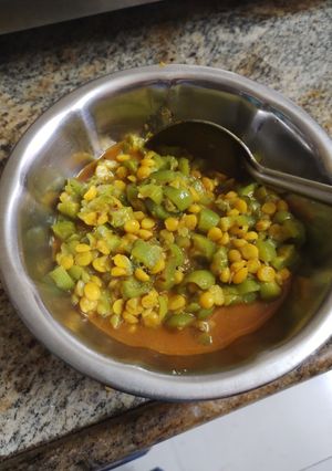 A picture of Ridge gourd sabji.