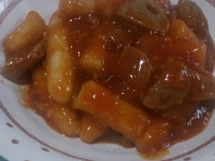 Cara Gampang Menyiapkan Tteokpokki (kue beras) home made dgn saus ala mommy tea 😊, Bisa Manjain Lidah