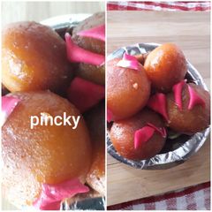 A picture of Instant bread gulab jamun.