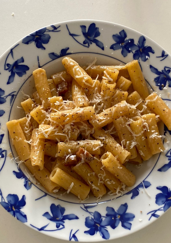 Una foto de Pasta alla gricia