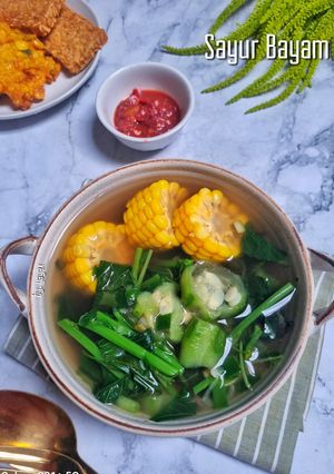 Foto resep Sayur Bayam Gambas