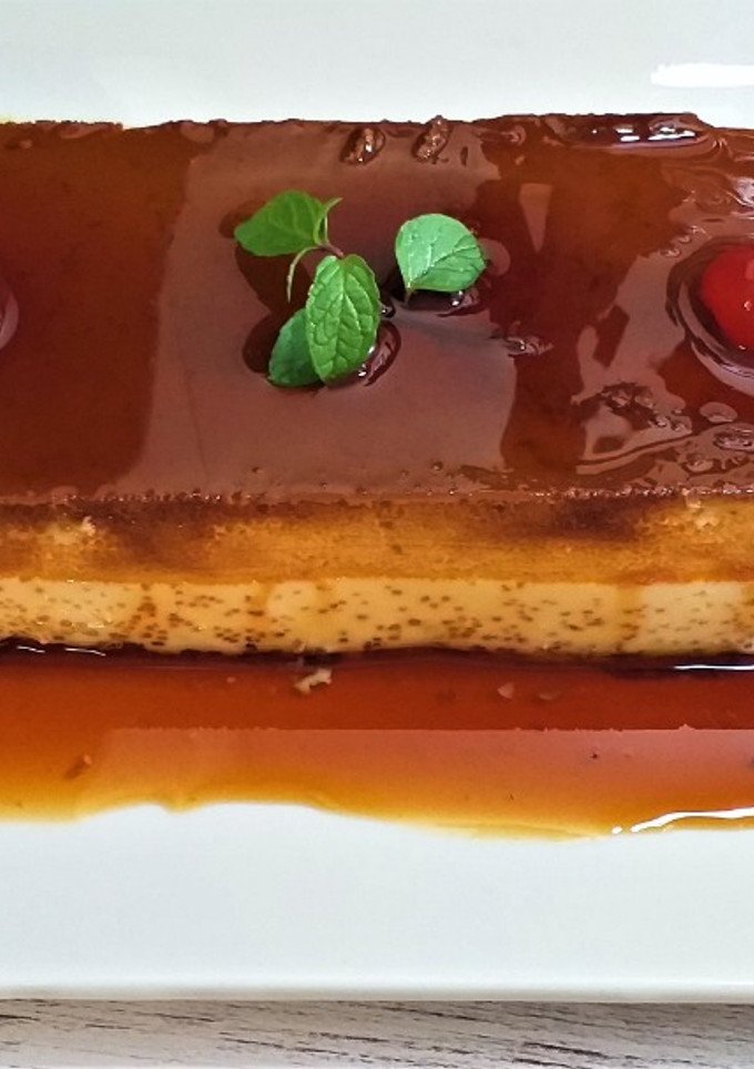 Una foto de Flan de huevo y leche condensada