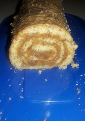 Una foto de Pionono de dulce de leche