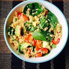 A picture of Quinoa, Avocado, Spinach Salad.