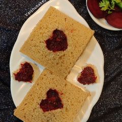 A picture of Beet Heart Sandwiches.