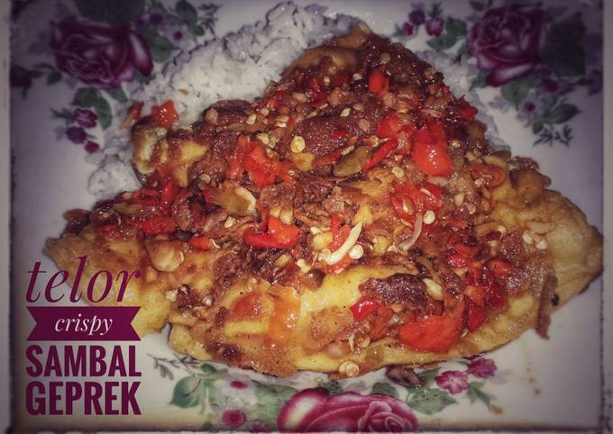 Cara Gampang Membuat Telor crispy sambal geprek Anti Gagal