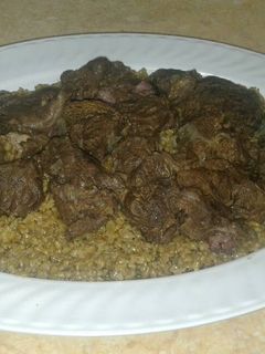 صورة لوصفة فريكة باللحم