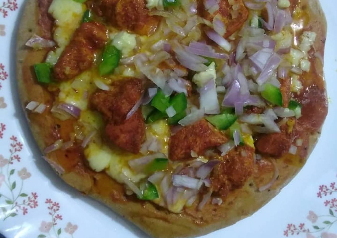 Chicken Pizza (With Readymade Pizza Base)