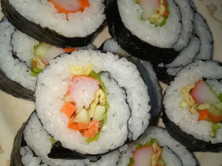 Bagaimana Menyiapkan Kimbap crabstick mudah dan simple, Sempurna