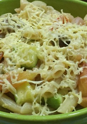 Una foto de Plumitas Con Carne y Vegetales