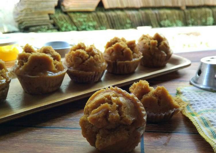 Bolu Kukus Gula Merah Merekah (Eggless n No Mixer)