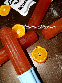 A picture of Orange lollies.