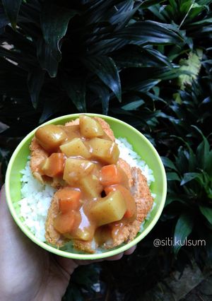 Foto resep Rice bowl simple curry