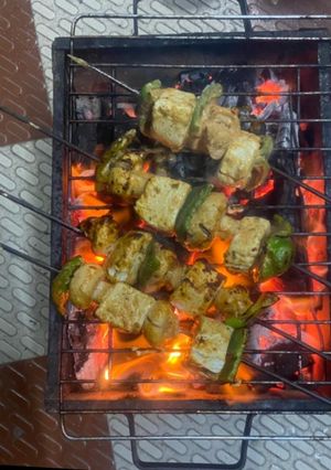 A picture of Grilled Mushroom Tikka.